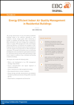 Factsheet: Energy Efficient Indoor Air Quality Management  in Residential Buildings