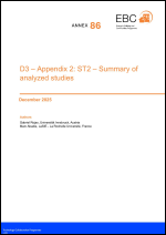 EBC Annex 86: ST2 – Summary of analyzed studies (D3 – Appendix 2)